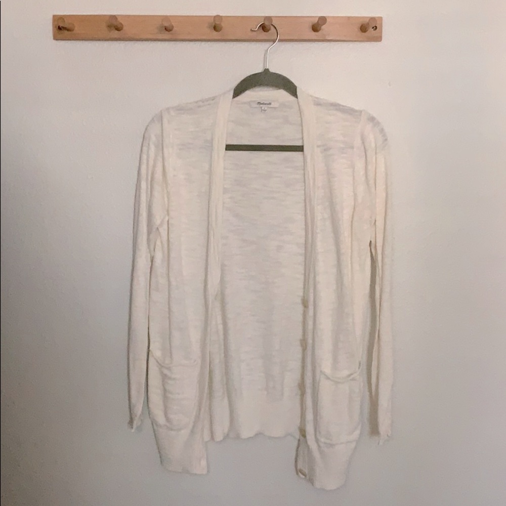 Madewell White Cardigan Sz S